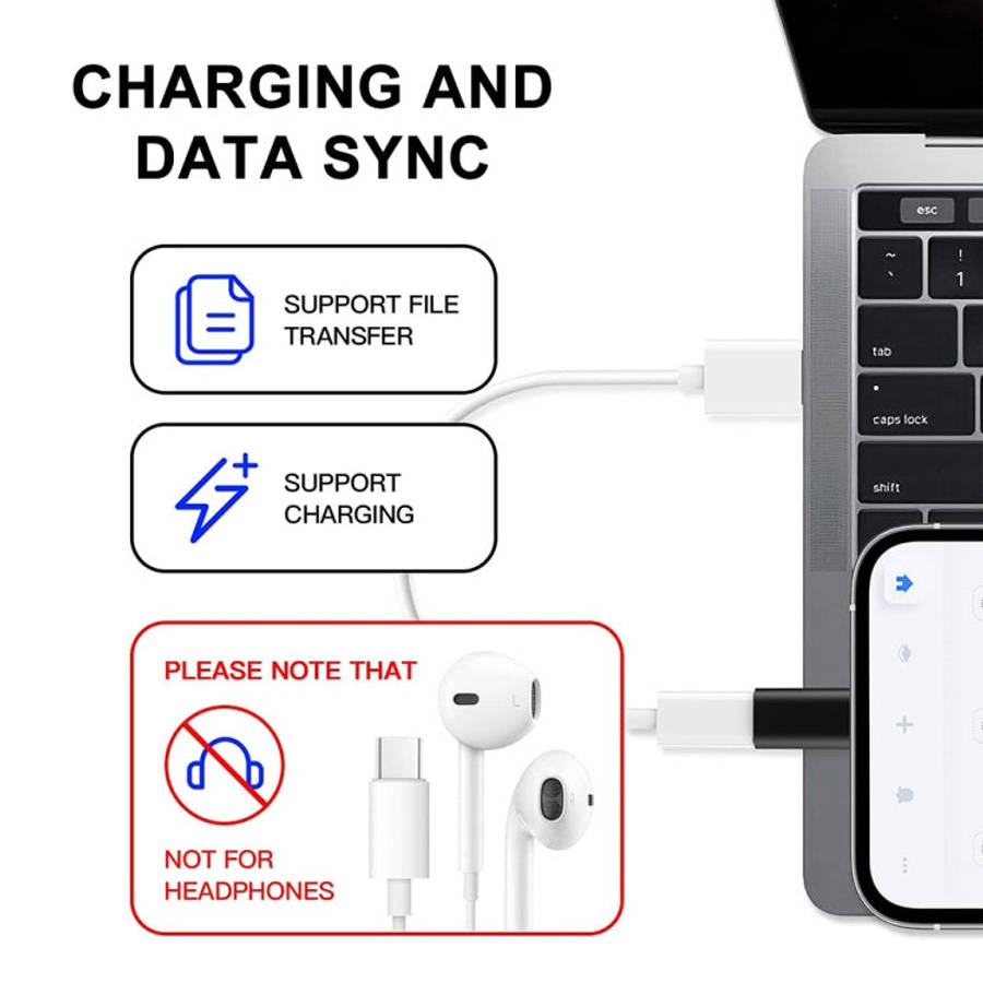 ENKAY Hat-Prince HC-6 Mini ABS USB-C / Type-C 3.1 to 8 Pin Port Connector Adapter(White), Black, ...