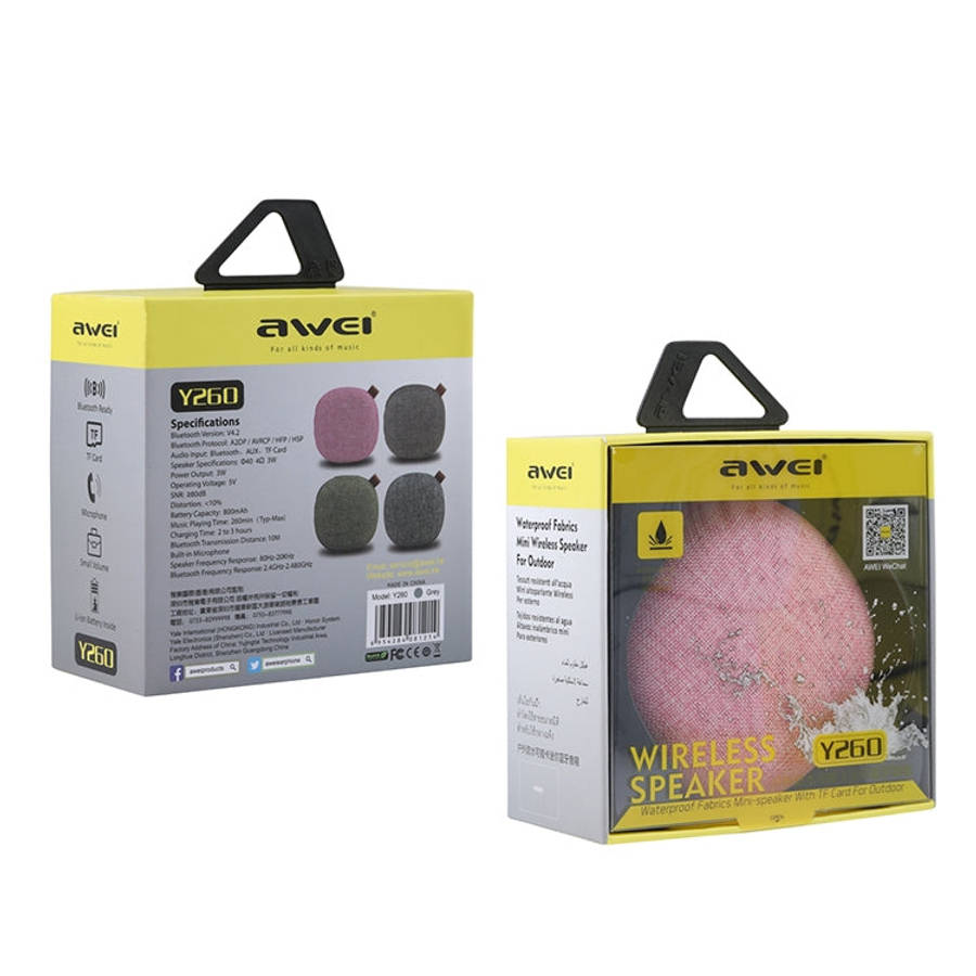 awei Y260 Mini Portable Wireless Bluetooth Speaker IPX4 Waterproof, Built-in Mic, Support TF Card...
