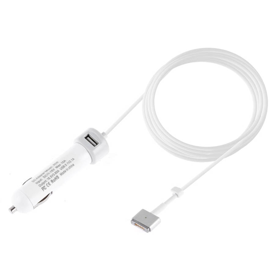 60W 5.1V 2.1A USB Interface Car Charger with 16.5V 3.65A T MagSafe 2 Interface Data Cable, 16.5V ...
