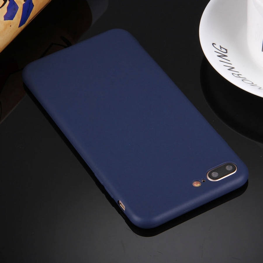 For iPhone 8 Plus & 7 Plus   Solid Color TPU Protective Case Without Round Hole