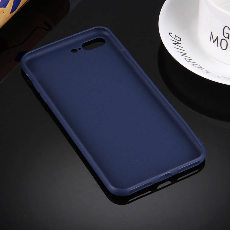 For iPhone 8 Plus & 7 Plus   Solid Color TPU Protective Case Without Round Hole