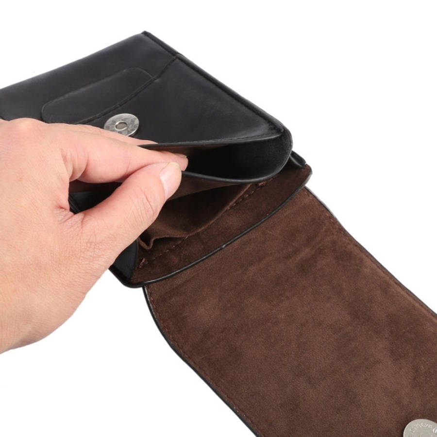 6.3 inch and Below Universal Crazy Horse Texture 3 Pouches Vertical Flip Leather Case with Belt H...