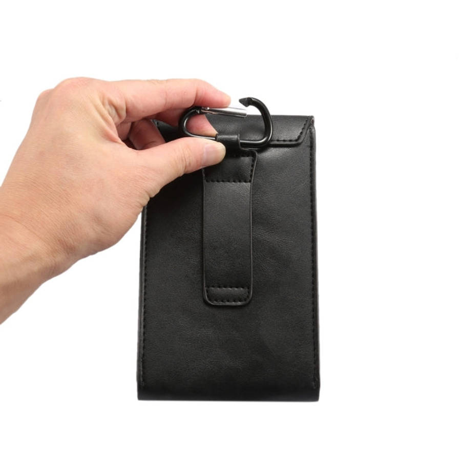6.3 inch and Below Universal Crazy Horse Texture 3 Pouches Vertical Flip Leather Case with Belt H...