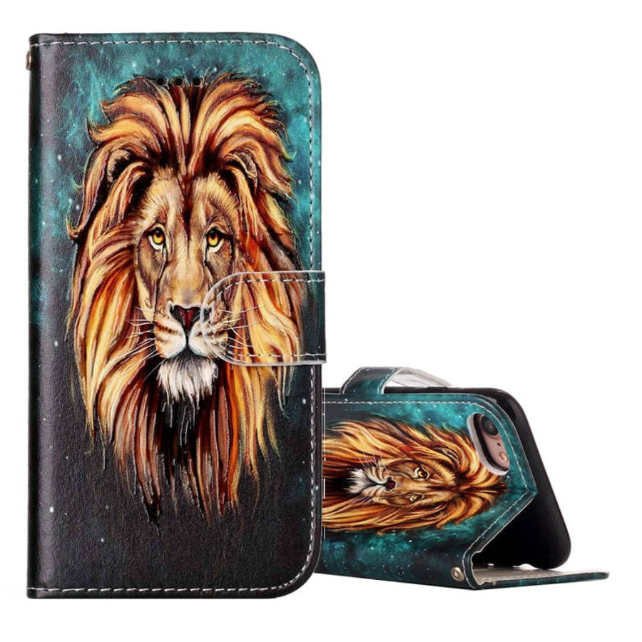 For iPhone 8 & 7 Embossed Horizontal Flip Leather Case with Holder & Card Slots & Wallet & Photo ...