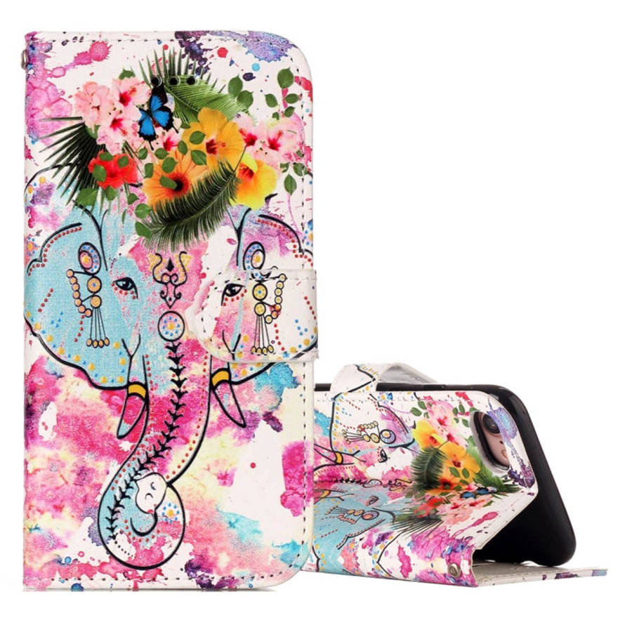 For iPhone 8 & 7 Embossed Horizontal Flip Leather Case with Holder & Card Slots & Wallet & Photo ...