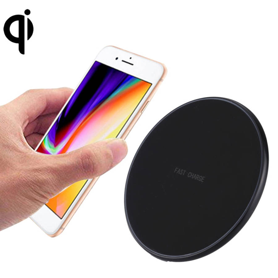 DC 9V 1.67A / 5V 1A Universal Round Shape Qi Standard Fast Wireless Charger with Indicator Light,...
