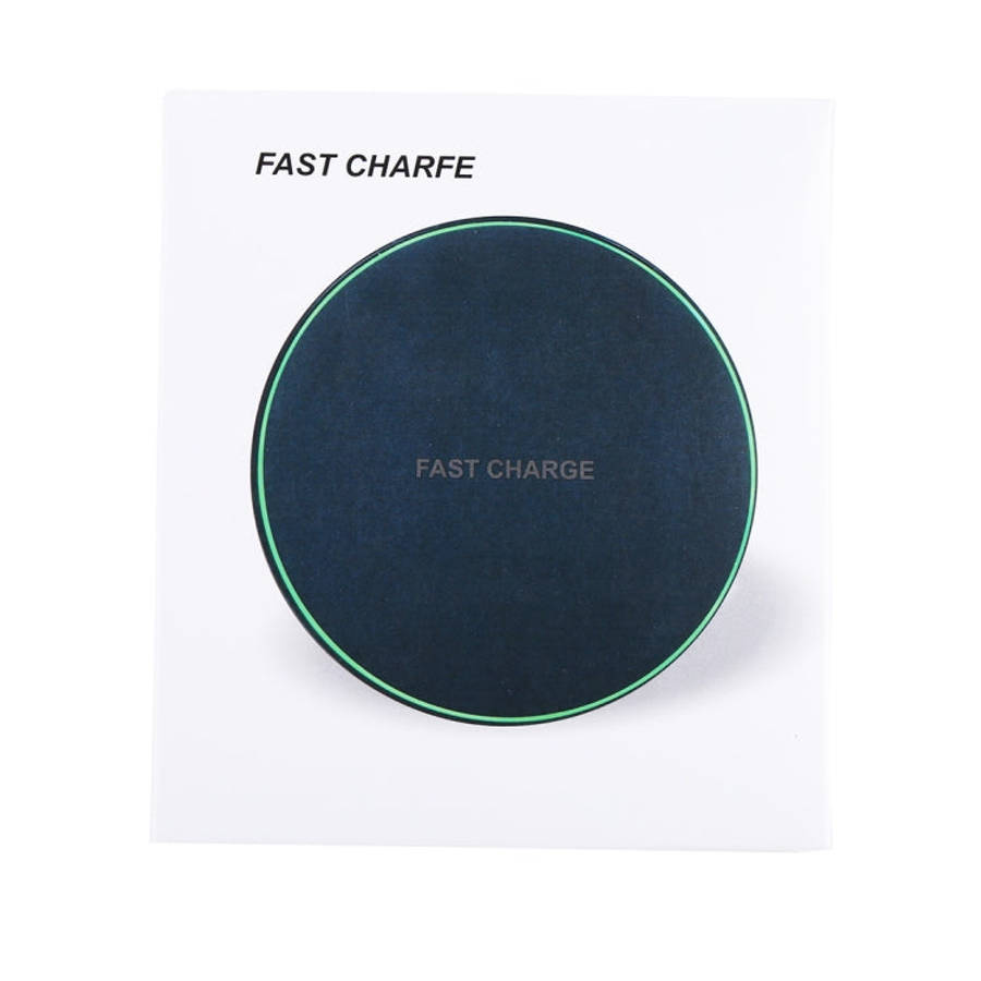 DC 9V 1.67A / 5V 1A Universal Round Shape Qi Standard Fast Wireless Charger with Indicator Light,...