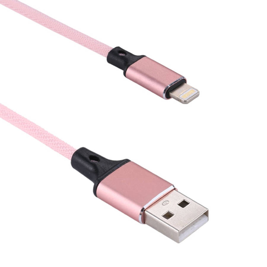 1m 2A USB to 8 Pin Nylon Weave Style Data Sync Charging Cable, 8 Pin Pink, 8 Pin Blue, 8 Pin Red,...