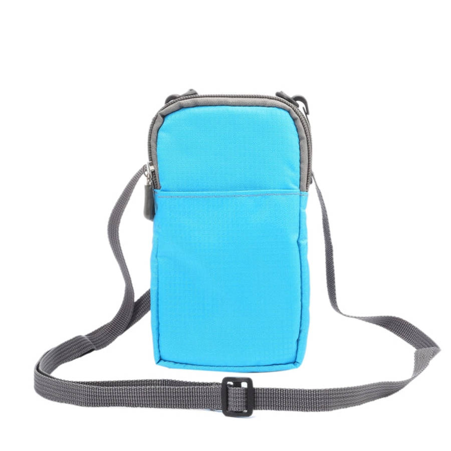 Multi-function Casual Sport Mobile Phone Double Zipper Waist Pack Diagonal Bag for 6.9 Inch or Be...