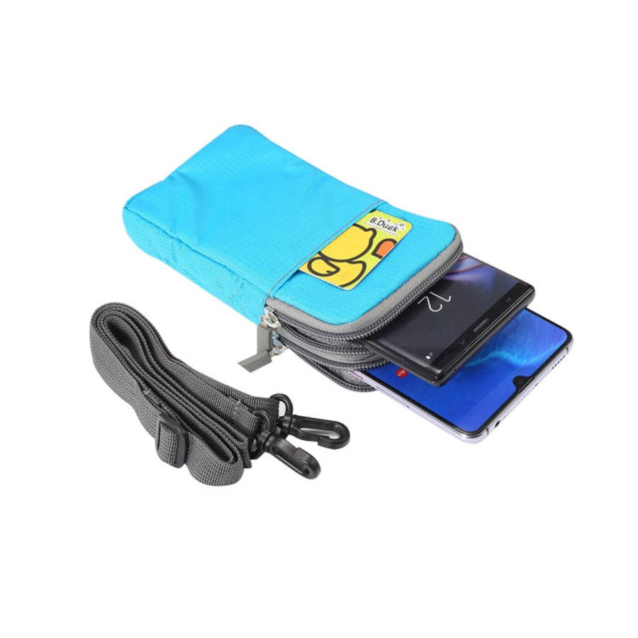 Multi-function Casual Sport Mobile Phone Double Zipper Waist Pack Diagonal Bag for 6.9 Inch or Be...