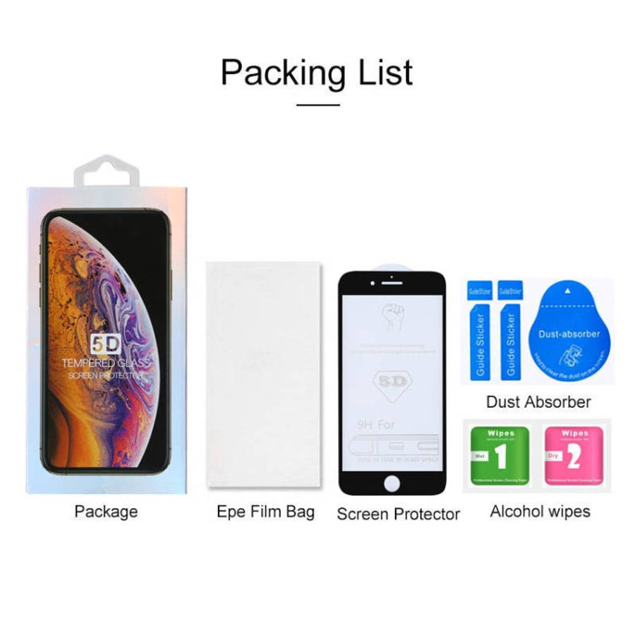9H 5D Full Glue Full Screen Tempered Glass Film for iPhone 8 / 7, For iPhone SE 2020 / 8 / 7 (1 PC)