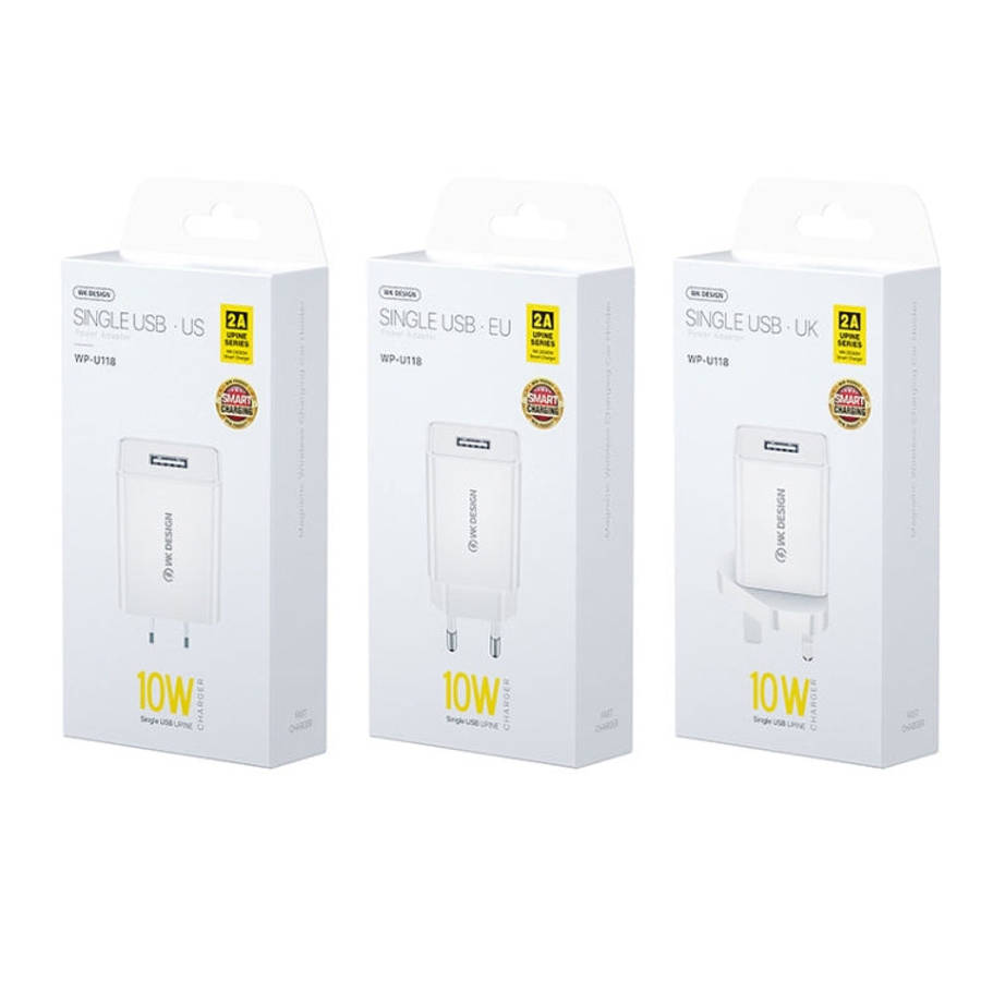 WK WP-U118 10W Single USB Port Travel Charger Power Adapter, US Plug, WP-U118 US Plug