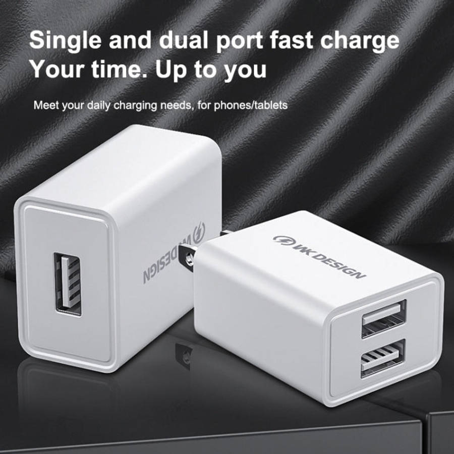 WK WP-U118 10W Single USB Port Travel Charger Power Adapter, US Plug, WP-U118 US Plug