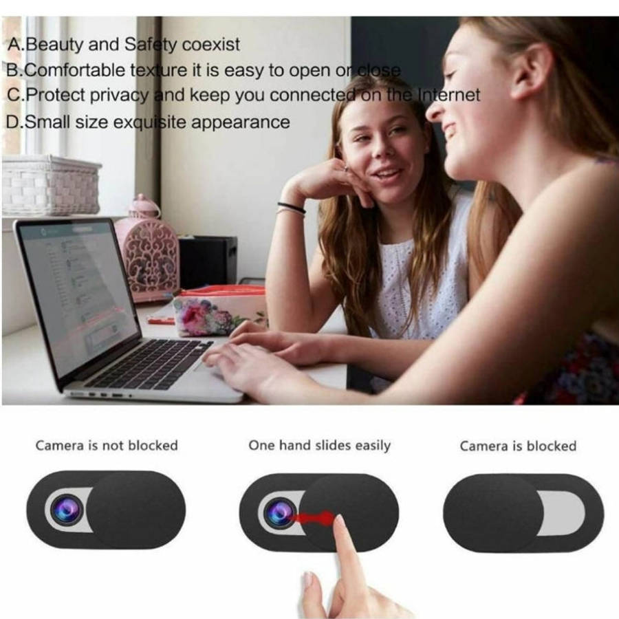 3 PCS Universal Ultra-thin Design Magnet WebCam Cover Camera Cover for Desktop, Laptop, Tablet, P...
