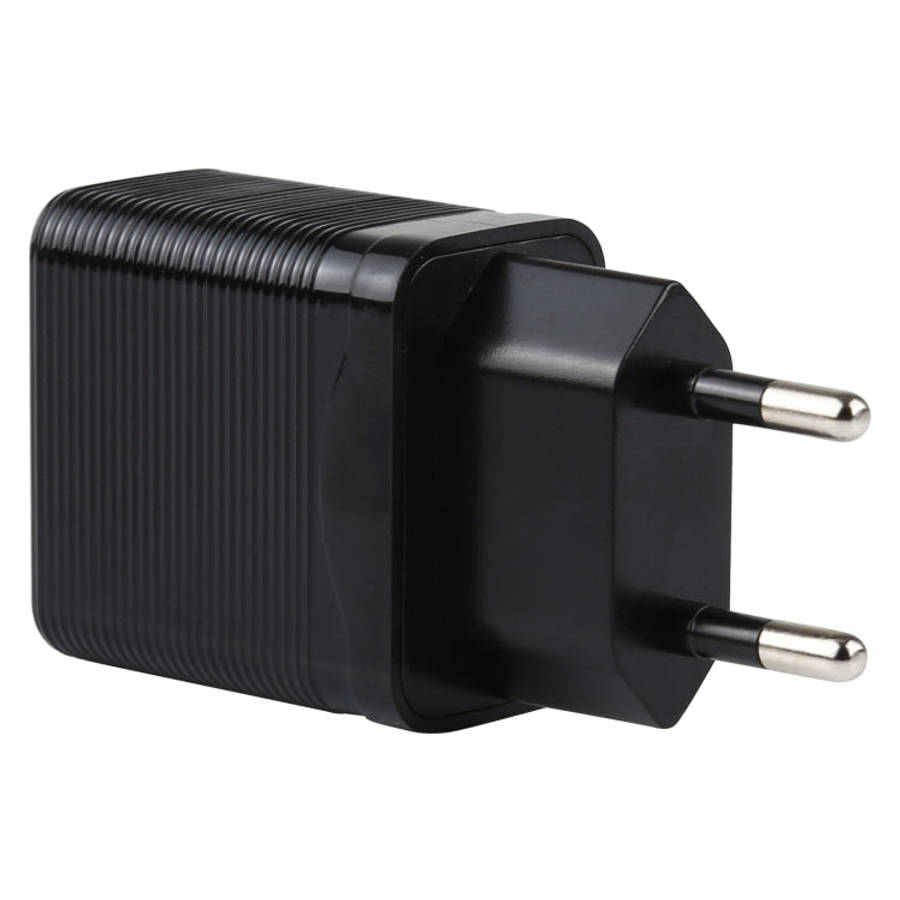 LZ-728 2 in 1 18W QC 3.0 USB Interface Travel Charger + USB to 8 Pin Data Cable Set, EU Plug, Cab...