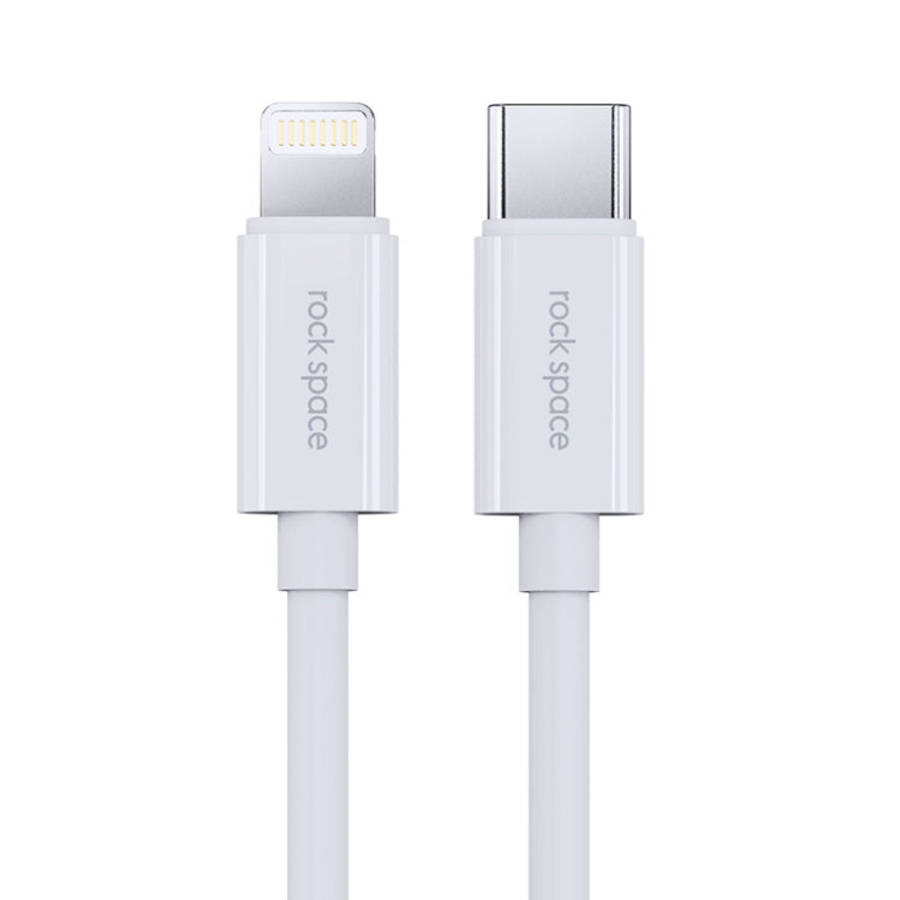 ROCK Space Z19 PD  20W 3A USB-C / Type-C to 8 Pin Fast Charging TPE Data Cable, Cable Length: 1m,...