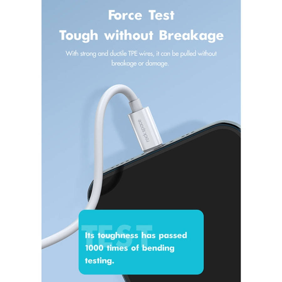 ROCK Space Z19 PD  20W 3A USB-C / Type-C to 8 Pin Fast Charging TPE Data Cable, Cable Length: 1m,...