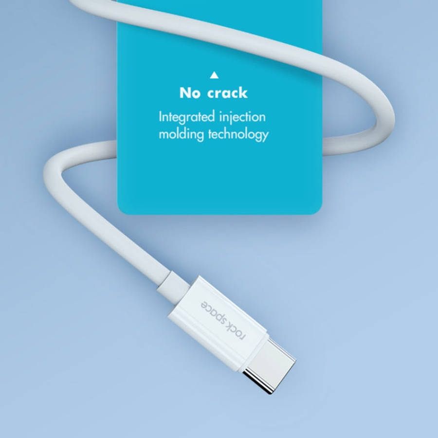 ROCK Space Z19 PD  20W 3A USB-C / Type-C to 8 Pin Fast Charging TPE Data Cable, Cable Length: 1m,...
