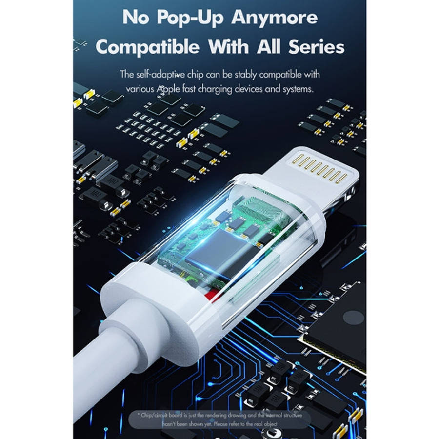 ROCK Space Z19 PD  20W 3A USB-C / Type-C to 8 Pin Fast Charging TPE Data Cable, Cable Length: 1m,...