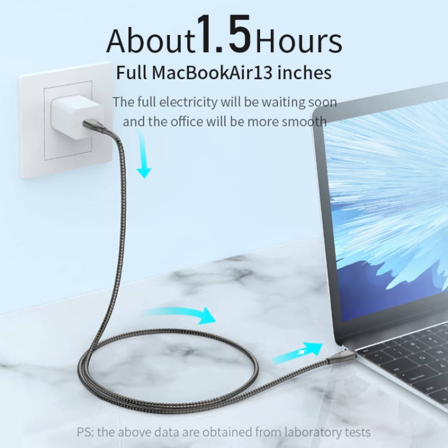 ADC-009 USB to 8 Pin Zinc Alloy Hose Fast Charging Data Cable, Cable Length: 1m, USB to 8 Pin