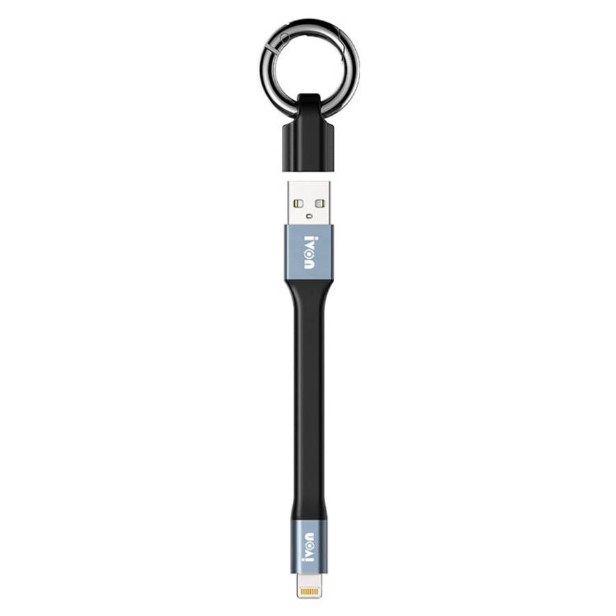 IVON CA90 2.4A USB to 8 Pin Portable Data Cable with Ring, Length: 14.5cm, 8 Pin