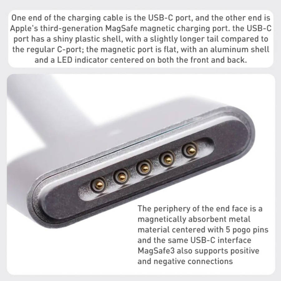 A2363 USB-C / Type-C to Magsafe 3 Fast Charging Data Cable, Length: 2m, A2363 USB-C / Type-C to M...