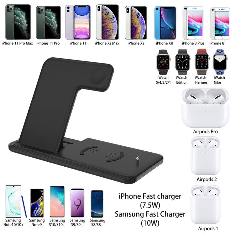 Q20 4 In 1 Wireless Charger Charging Holder Stand Station For iPhone / Apple Watch / AirPods, Sup...