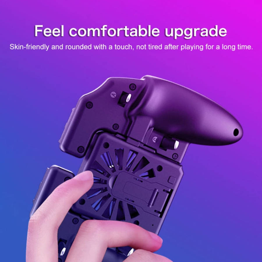 S-02 Six-finger Linkage Cool Wind Cooling Mobile Phone Gamepad with Bracket, Suitable for 4.7-6.5...