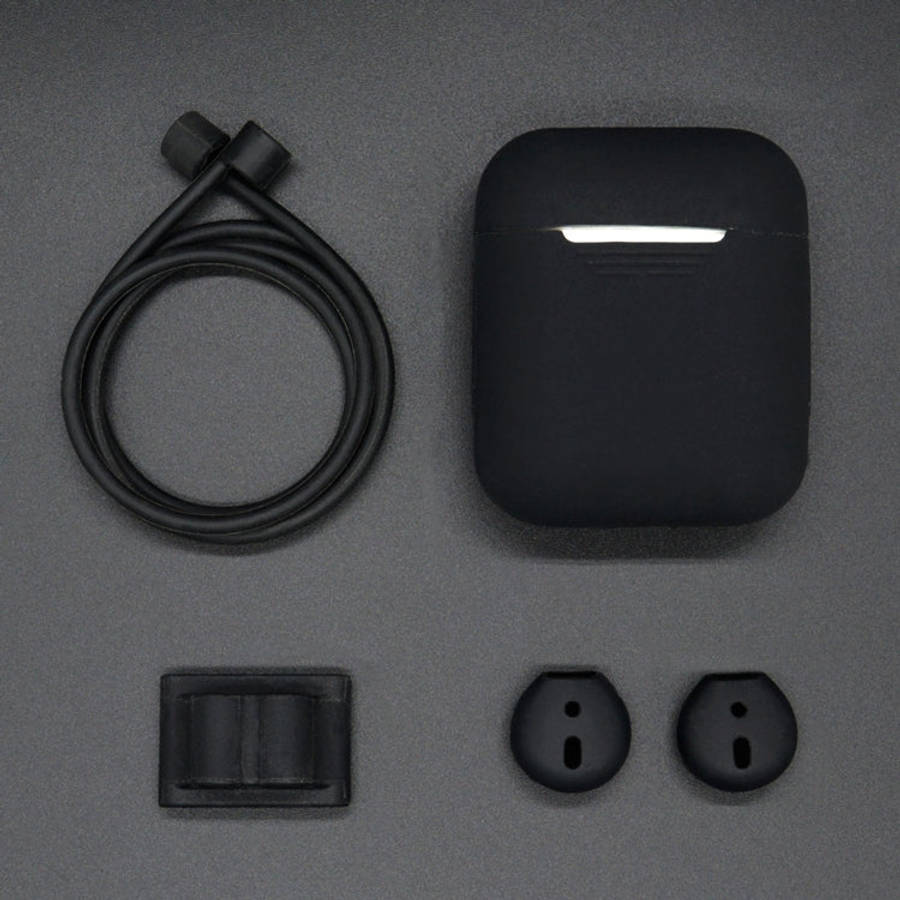 Anti-lost Rope + Silicone Case + Earphone Hang Buckle + Earplug Cover Bluetooth Wireless Earphone...