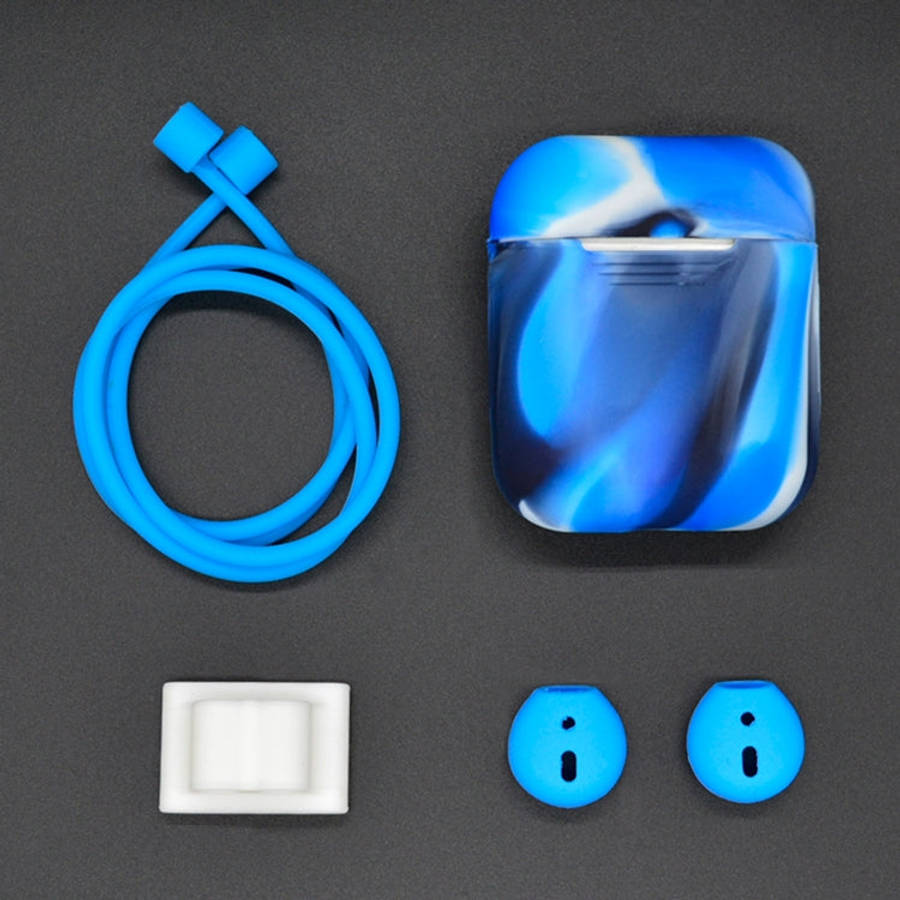 Anti-lost Rope + Silicone Case + Earphone Hang Buckle + Earplug Cover Bluetooth Wireless Earphone...