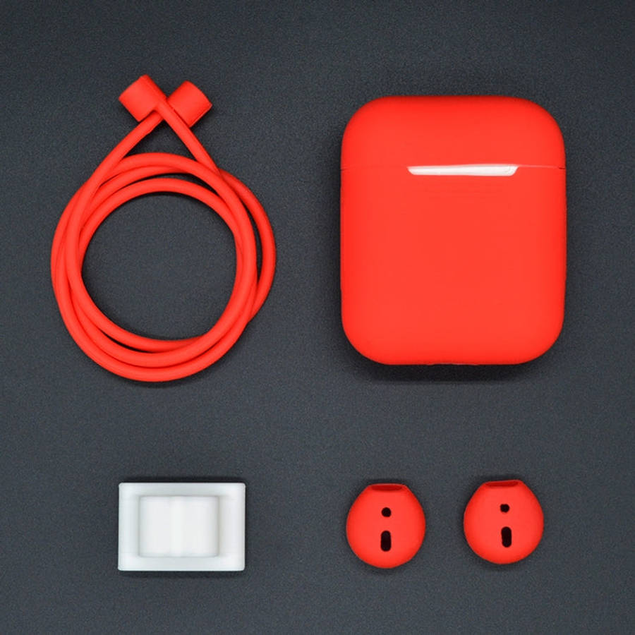Anti-lost Rope + Silicone Case + Earphone Hang Buckle + Earplug Cover Bluetooth Wireless Earphone...