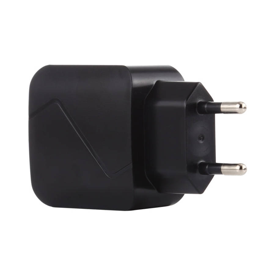 LZ-819A+C QC3.0 USB + PD 18W USB-C / Type-C Interfaces Travel Charger with Indicator Light, EU Pl...