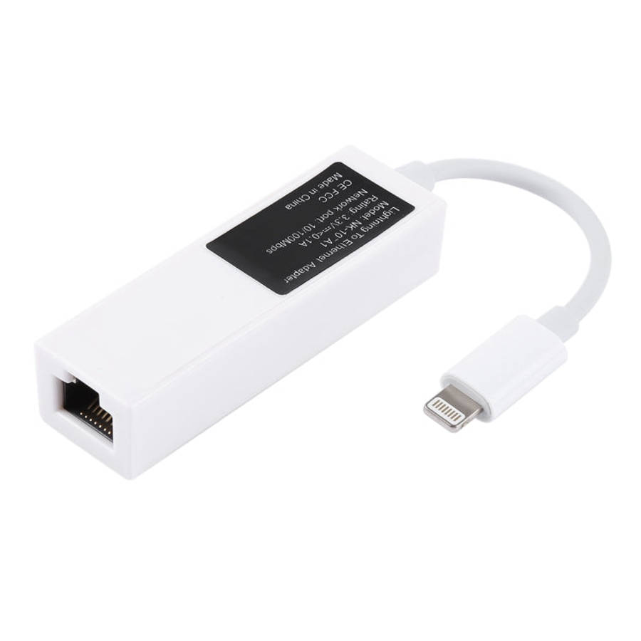 NK107A1 8 Pin to RJ45 Ethernet LAN Network Adapter Cable for iPhone / iPad Series, Total Length: ...