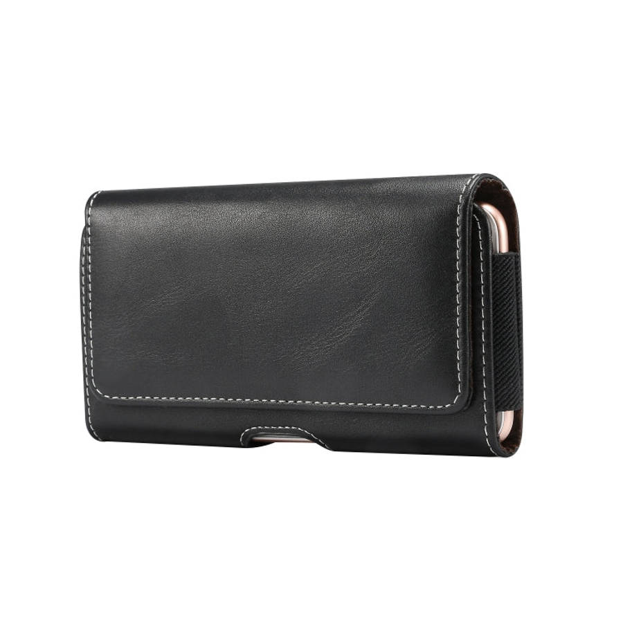 Men Lambskin Texture Multi-functional Universal Mobile Phone Waist Pack Leather Case for 5.5 Inch...