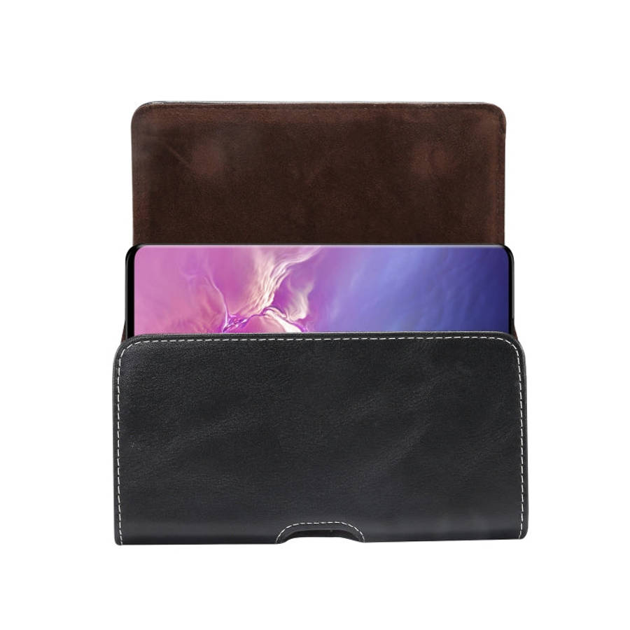 Men Lambskin Texture Multi-functional Universal Mobile Phone Waist Pack Leather Case for 5.5 Inch...