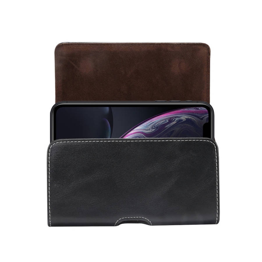 Men Lambskin Texture Multi-functional Universal Mobile Phone Waist Pack Leather Case for 5.2 Inch...