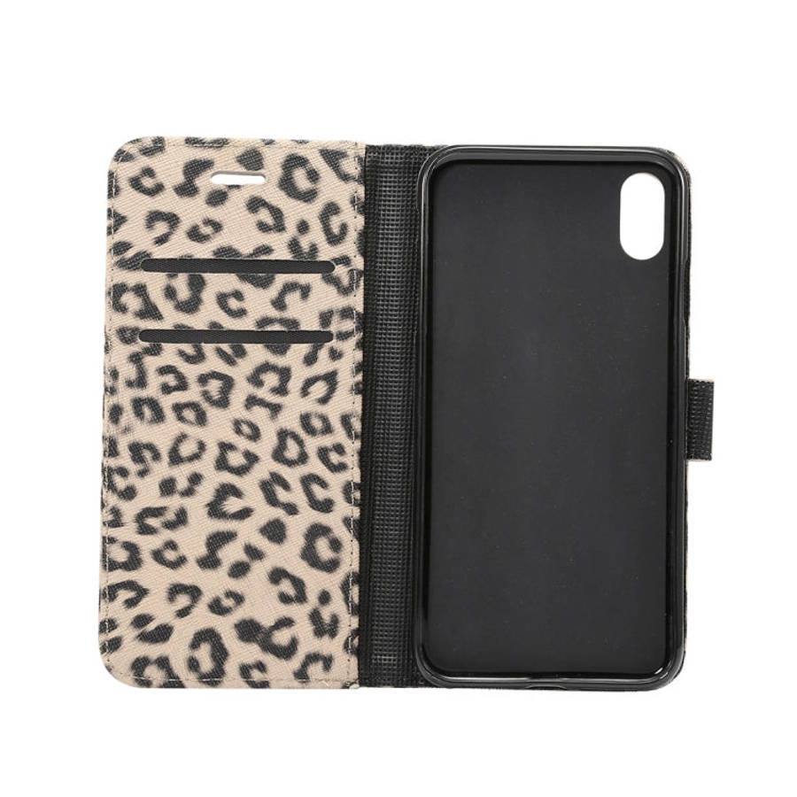 For iPhone XR Leopard Pattern Horizontal Flip Leather Case with Holder & Card Slots, For XR
