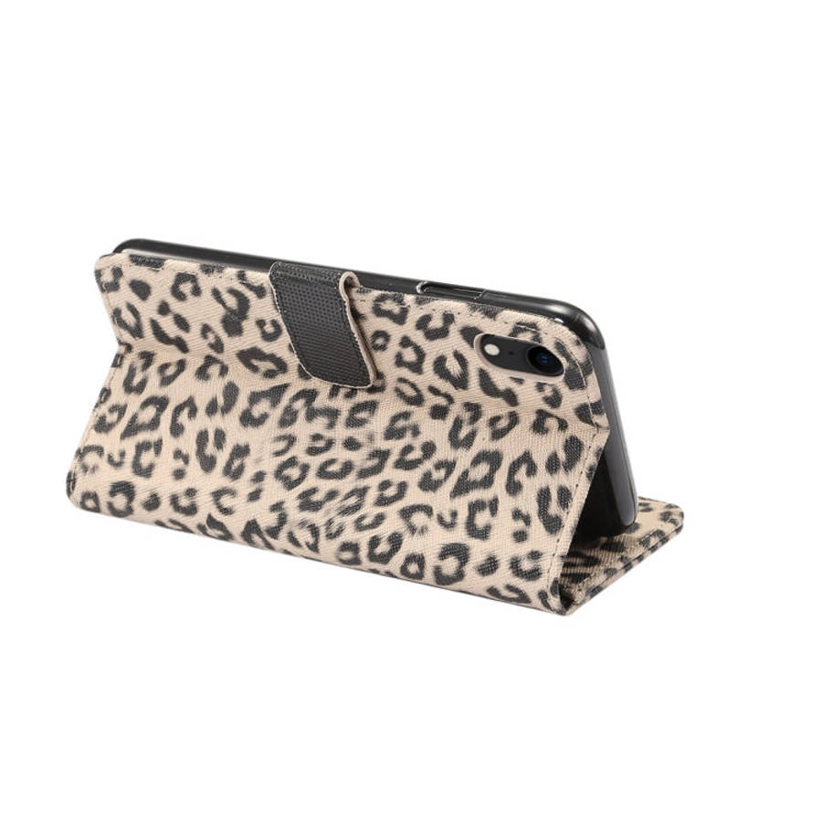 For iPhone XR Leopard Pattern Horizontal Flip Leather Case with Holder & Card Slots, For XR