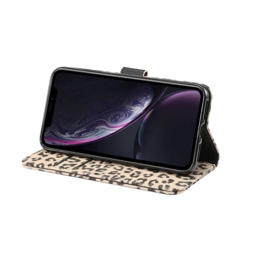 For iPhone XR Leopard Pattern Horizontal Flip Leather Case with Holder & Card Slots, For XR