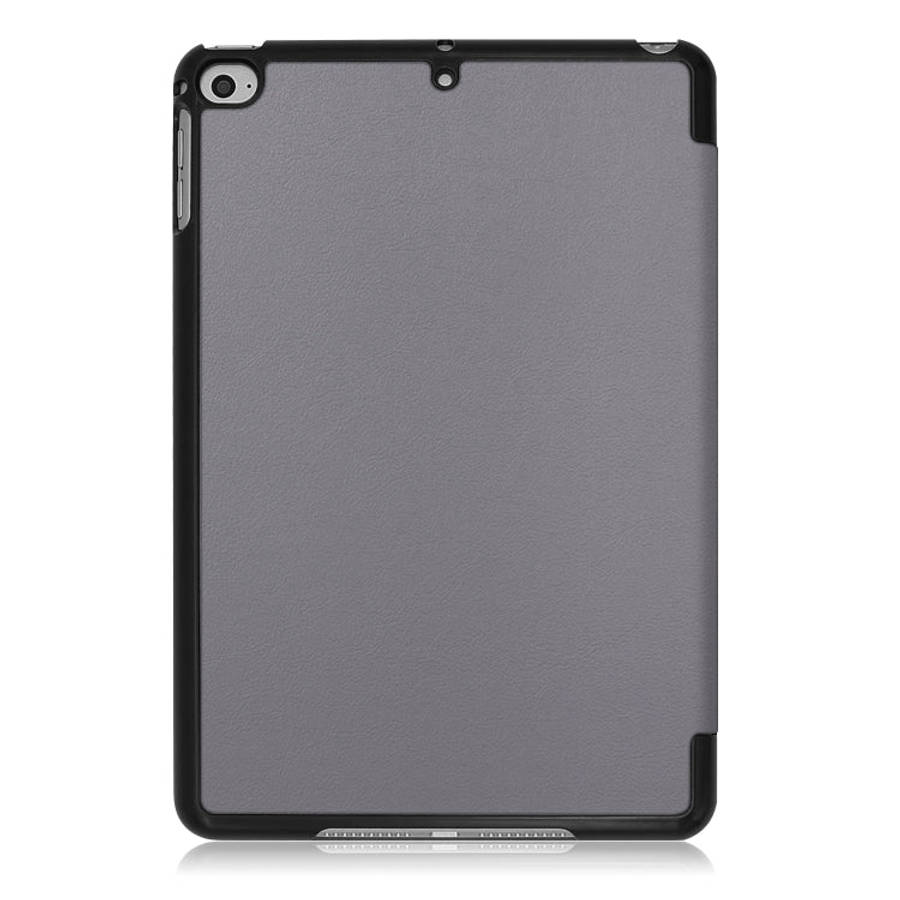 Custer Texture Horizontal Flip Leather Case for  iPad Mini 2019 & Mini 4, with Three-folding Hold...