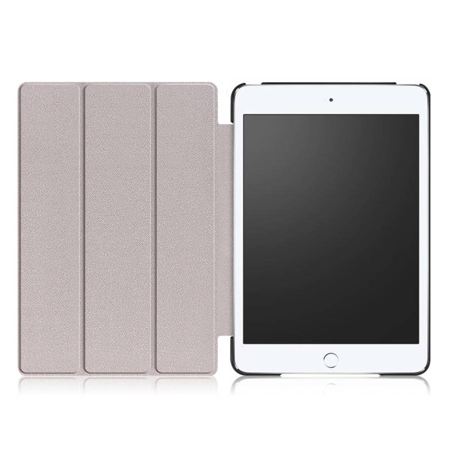 Custer Texture Horizontal Flip Leather Case for  iPad Mini 2019 & Mini 4, with Three-folding Hold...