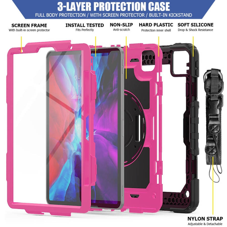 For iPad Pro 11 inch (2018) / Pro 11 inch (2020) Shockproof Black Silica Gel + Colorful PC Protec...