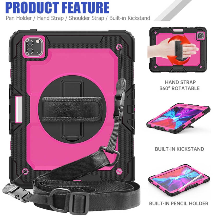 For iPad Pro 11 inch (2018) / Pro 11 inch (2020) Shockproof Black Silica Gel + Colorful PC Protec...