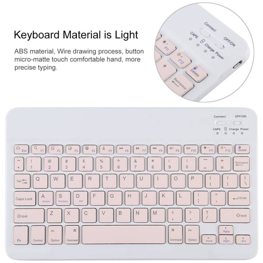 TG11B Detachable Bluetooth Pink Keyboard + Microfiber Leather Tablet Case for iPad Pro 11 inch (2...