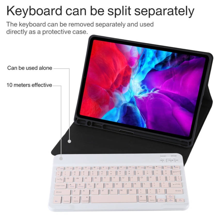TG11B Detachable Bluetooth Pink Keyboard + Microfiber Leather Tablet Case for iPad Pro 11 inch (2...