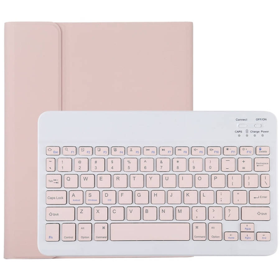 TG11B Detachable Bluetooth Pink Keyboard + Microfiber Leather Tablet Case for iPad Pro 11 inch (2...