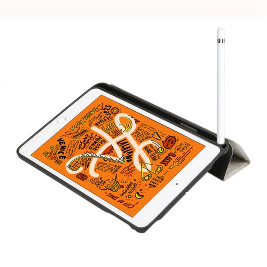 Marble Texture Pattern Horizontal Flip Leather Case for iPad Mini 2019, with Three-folding Holder...