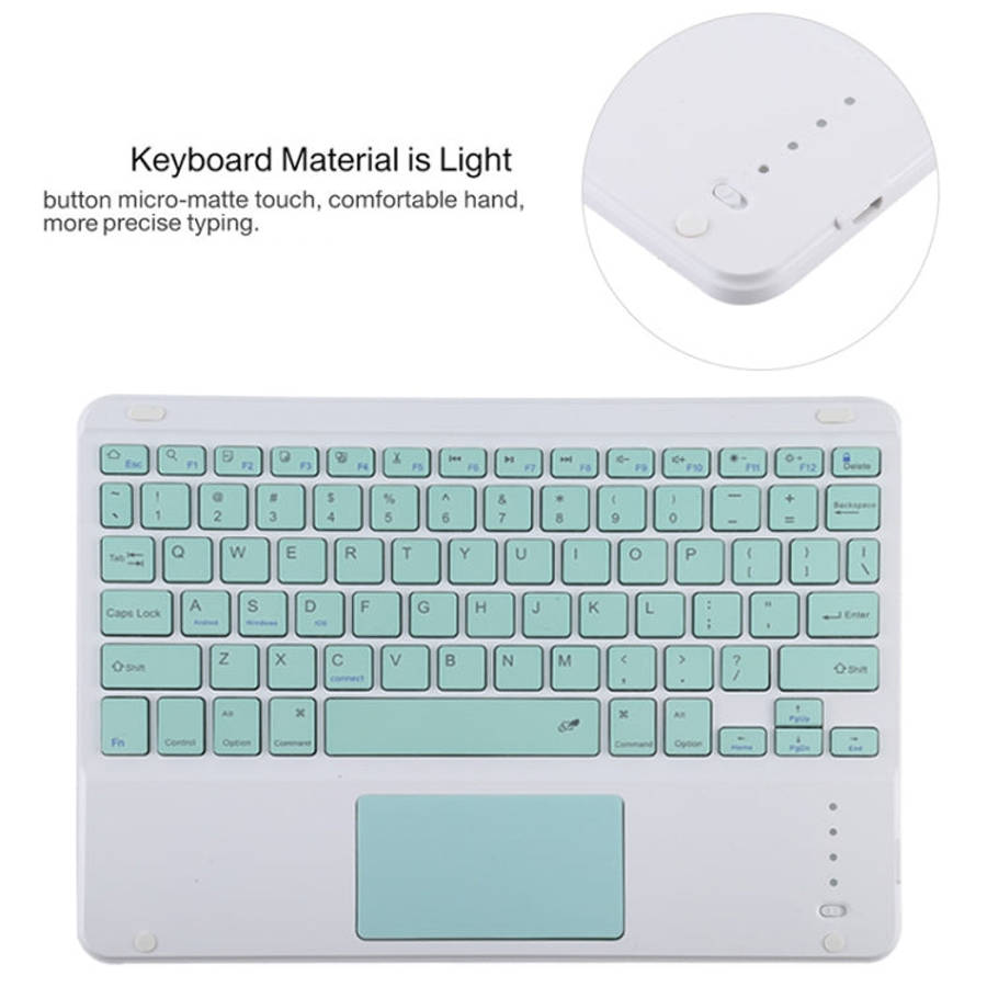 TG11BC Detachable Bluetooth Green Keyboard Microfiber Leather Tablet Case for iPad Pro 11 inch (2...