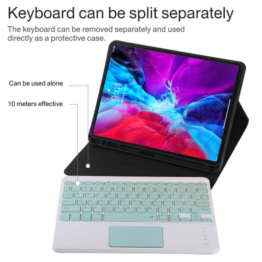TG11BC Detachable Bluetooth Green Keyboard Microfiber Leather Tablet Case for iPad Pro 11 inch (2...
