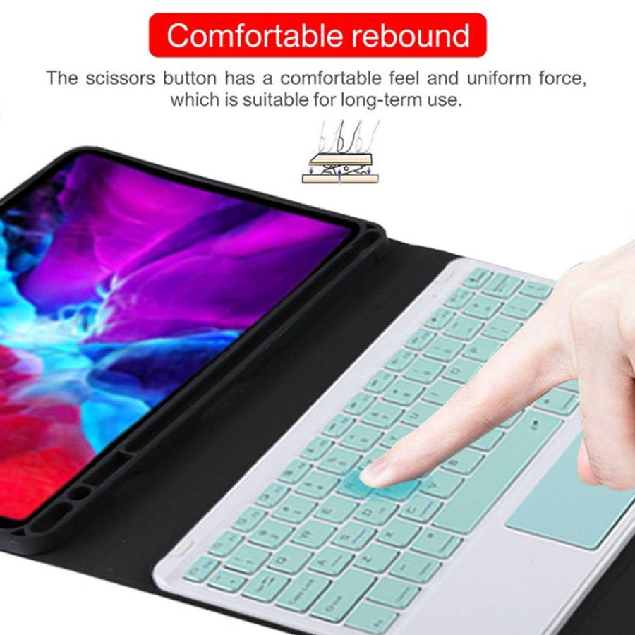 TG11BC Detachable Bluetooth Green Keyboard Microfiber Leather Tablet Case for iPad Pro 11 inch (2...